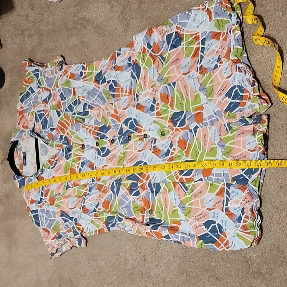 Modcloth Multicolor Map Print Romper - image 3